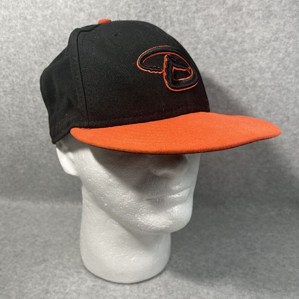 Arizona Diamondbacks Hat New Era 59 Fifty Fitted 7 3/8 Black Wool Blend READ